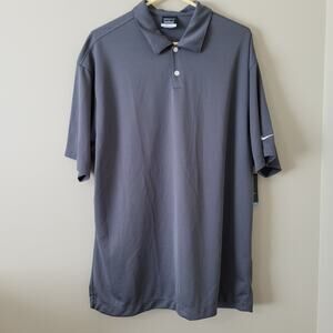 Nike Golf Polo Shirt Dri-FIT Cool Gray Collared 2 Button